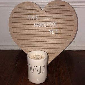 NWT RAE DUNN “FAMILY” CANDLE. APPLE BUTTER SCENT